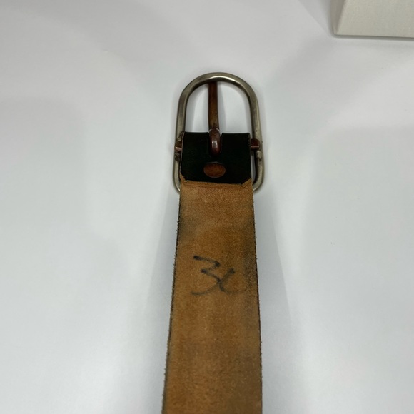 Cause and effect green thick leather buckle belt size 30 - Picture 7 of 8